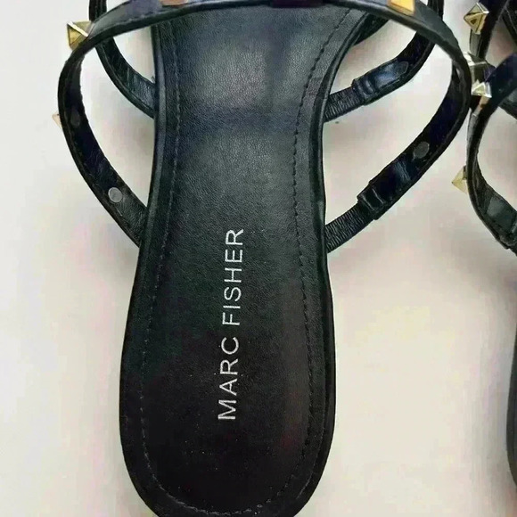 Marc fisher studded flats sandals slides - Picture 2 of 13